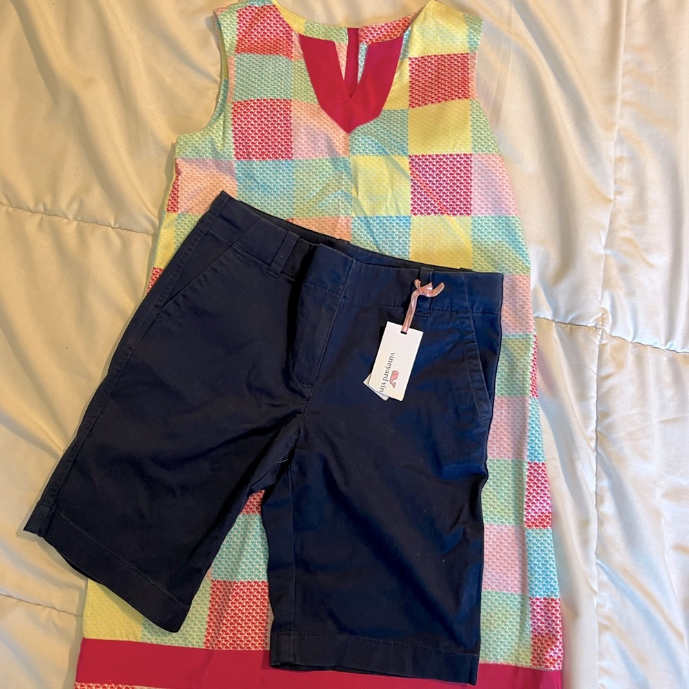 Vineyard Vines Size 10 dress and shorts NWT - never worn